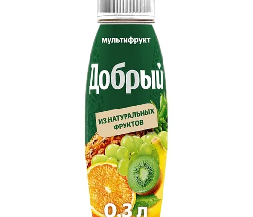 Сок Добрый мультифрукт 0.33л